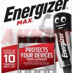 ENERGIZER Max elem AAA mikro E92 4db/csom fotó