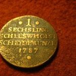 Schleswig és Holstein Dán hercegségei réz 1 sechling 1787 fotó