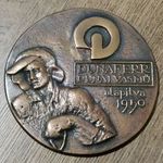 Dunaferr Dunai Vasmű alapítva 1950 bronz plakett RITKA! fotó