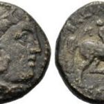 Kassander Kr.e. 305-298 Macedon Királyság, ókori görög bronz fotó