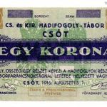 Csót Hadifogolytábor 1 Korona 1916 fotó