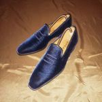 Hibátlan LUIGI SPAGO férfi black tie loafer opera pump / olasz bőrcipő - 42 - 3db nincs posta ! fotó