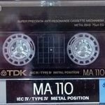 TDK MA 110 metal pozíciójú audió kazetta fotó