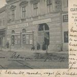 Debrecen, Csáthy Ferenc könyv és papírkereskedése 1909 fotó