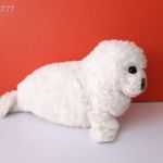 Eredeti Steiff fóka plüss kabala figura ! 54 cm-es plüssfigura fehér Steiff Seal Pup ! EXTRA ! fotó