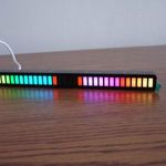 RGB LED lámpa dekor ritmus fény hang vezérelt kivezérlés jelző 18cm fotó