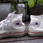 Converse All Star fehér magasszárú vászon cipő, méret: 38-as fotó