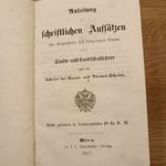 Írott esszék, a civil életről, 1857-es könyv, tankönyvv antik könyv, gótbetűs tankönyv fotó