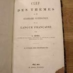 Francia nyelvkönyv 1857-ből, gótbetűs tankönyv, antik könyv fotó