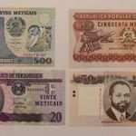 Mozambik 20-50-500 meticais 1986, 1991, 2006 4 db. fotó