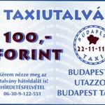 Budapest Taxi utalvány 100 Forint fotó