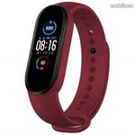 DEVIA DELUXE SPORT okosóra szíj - BORDÓ - sportoláshoz, szilikon, állítható - Xiaomi Mi Band 5 / ... fotó