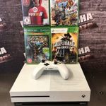 XBOX ONE S 500GB KONZOL+4 DB AJÁNDÉK LEMEZES JÁTÉK fotó