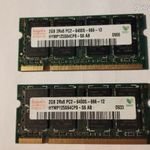 4 Gb (2x2 Gb) Hynix DDR2 800 MHz PC2-6400 laptop RAM. fotó