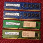 Minőségi tesztelt DDR3 RAM 4db 2x4GB, 2x2GB szumma 12GB 1333MHz PC3 10600U párosítva fotó