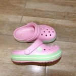 Eredeti CROCS rózsaszín-zöld lány papucs C8/9 EU 25/26 fotó