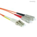 ACT LSZH Multimode 50/125 OM2 fiber cable duplex with LC and SC connectors 3m Orange RL8503 fotó