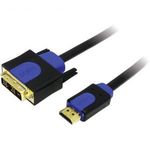 HDMI/DVI kábel, fekete, 1 m, LogiLink CHB3101 fotó