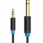 Vention 6.5mm jack/M -> 3.5mm jack/M, (audio, fekete), 1m, kábel fotó