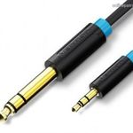 Vention 6.5mm jack/M -> 3.5mm jack/M, (audio, fekete), 1, 5m, kábel fotó