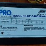 HIPRO HP-D4802RWR2 480W ATX ver. 2.2 PC tápegység eladó. fotó