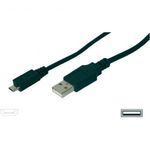 USB kábel 1x USB 2.0 dugó A - 1x 1 m Fekete Digitus fotó