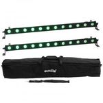 EUROLITE Set 2x LED BAR-12 QCL RGB+UV Bar + Soft-Bag fotó