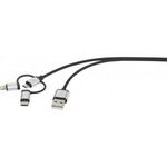 iPad/iPhone/iPod töltő- és adatkábel 1x USB 2.0 dugó A - 1x USB 2.0 dugó mikro B, Lightning, USB-... fotó