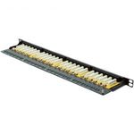 Hálózati patchpanel CAT 624 LAN port 0.5 HE Digitus DN-91624U-SL-SH fotó