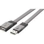 USB 2.0 hosszabbítókábel, A/A, lapos, 2 m, Renkforce fotó