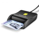 AXAGON CRE-SM3N Smart Card Flatreader Black CRE-SM3N Periféria Kártyaolvasó fotó