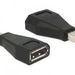 DeLock Adapter mini Displayport 1.2 male Displayport female Black 65238 Kiegészítő, Kellék Speci... fotó