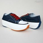 BELLA női platform sneaker- farmerkék fotó