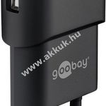 Goobay USB hálózati adapter, töltő, töltőfej fekete 1A fotó