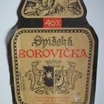 Ital címke SPISSKA BOROVICKA 1990 0, 7 l Presov Kosice Kassa 40% AKCIÓ! Csak 49, -Ft Fix áron! fotó