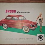 1960, Skoda Octavia prospektus, sok képpel, németül, nagyon ritka fotó