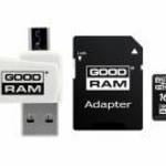 Goodram M1A4-0160R12 microSDHC 16GB CL10 memóriakártya + adapter + kártyaolvasó - GOODRAM fotó