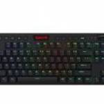 Redragon K621 Horus TKL, Mechanikus, Brown Switch, (HU), RGB, Wi-Fi/USB/Bluetooth, Gaming, Fekete, V fotó