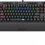 Redragon K596 VISHNU, Mechanikus, Brown Switches, (HU), RGB világítás, Wi-Fi/USB, Gaming, Fekete, Ve fotó