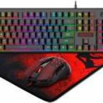 Redragon S107 3in1 HU fekete/piros gamer billentyűzet + egér + egérpad fotó