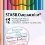 Akvarell ceruza készlet, STABILO "Aquacolor Pastellove", 12 különböző szín fotó