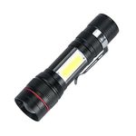 USB-ről tölthető Tech Light LED lámpa piros-kék villogóval és zoom funkcióval fotó