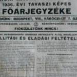 MONORI MAGKERESKEDÉSÉNEK FŐÁRJEGYZÉKE 1936 E fotó