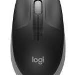 Logitech Egér - M190 (Vezeték nélküli, teljes méretű, Optikai, USB, középszürke-fekete) - LOGITECH fotó