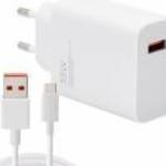 XIAOMI MDY-16-EF hálózati töltő USB aljzat (33W, PD gyorstöltő + Type-C kábel) FEHÉR fotó