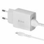 Devia RLC-526 Smart 2.4A 2xUSB Hálózati Töltőfej + 1m Lightning Töltőkábel - Fehér - DEVIA fotó