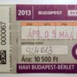 Havi Budapest Bérlet Felnőtt 2013 Április (2képpel) fotó