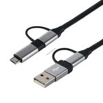 4 az 1-ben USB töltőkábel USB 2.0 - USB-C Micro-USB fotó