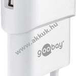 Goobay USB hálózati adapter töltő, töltőfej 1A karcsú design fotó