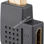 HDMI 90° -ban hajlított horizontál, aranyozott 8K60Hz fotó